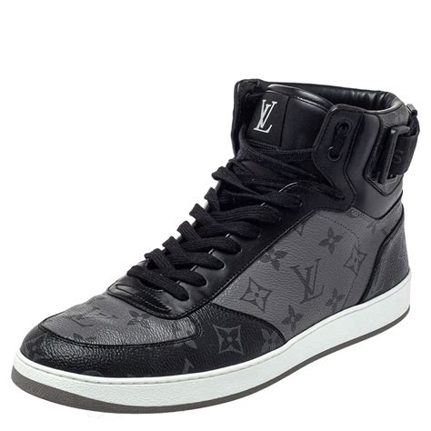 black and grey louis vuitton sneakers|Louis Vuitton black sneakers men.